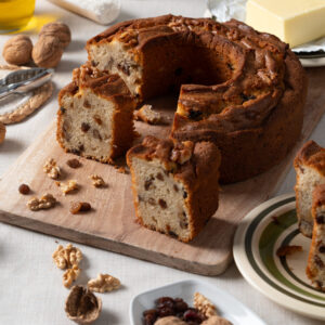 Rosca de nueces y pasas
